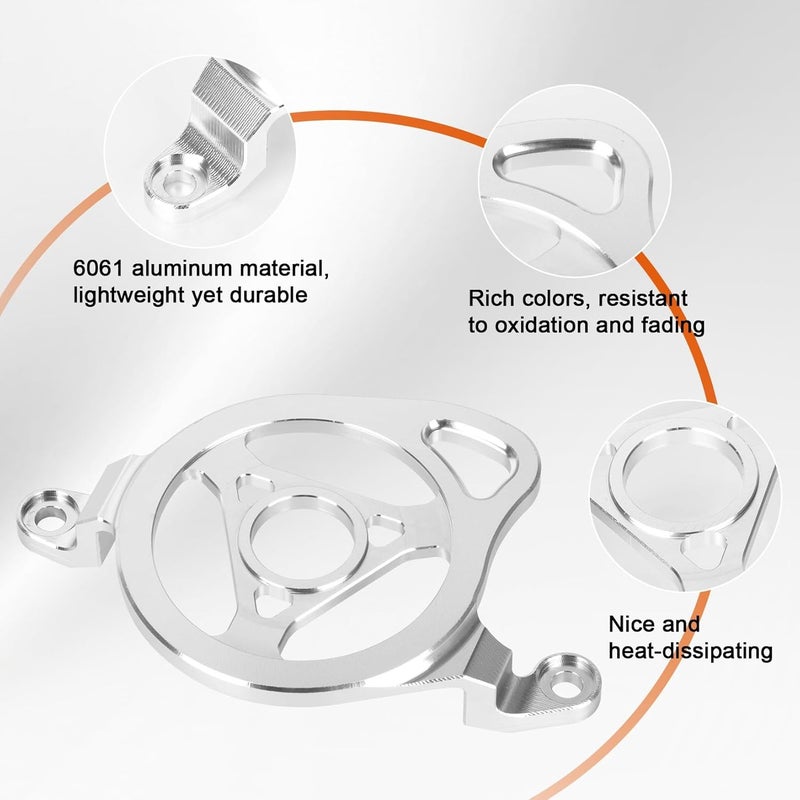 psler Engine Cover Case Saver for Sur Ron, Pulley Cover CNC Body Cover Engine Guard Protector for Sur‑Ron Light Bee X/S/L1E Segway X260 X160 Electric Dirt Bike EBike (Silver) - Image 3